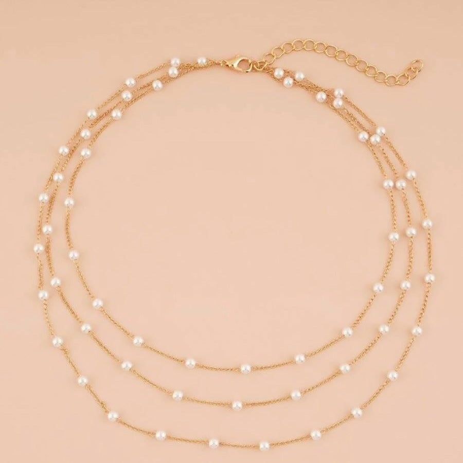 Collana Grazia Perla a Tre Filze