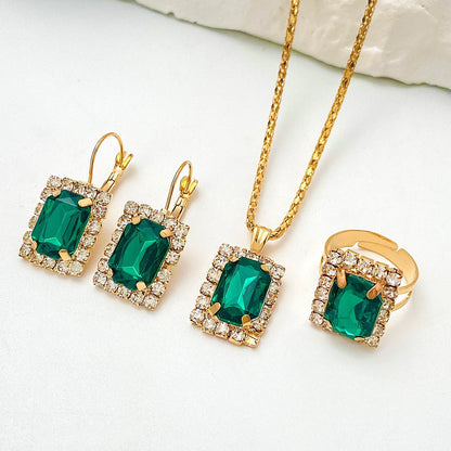 Set di gioielli Sylvara Greenveil | Oro bianco