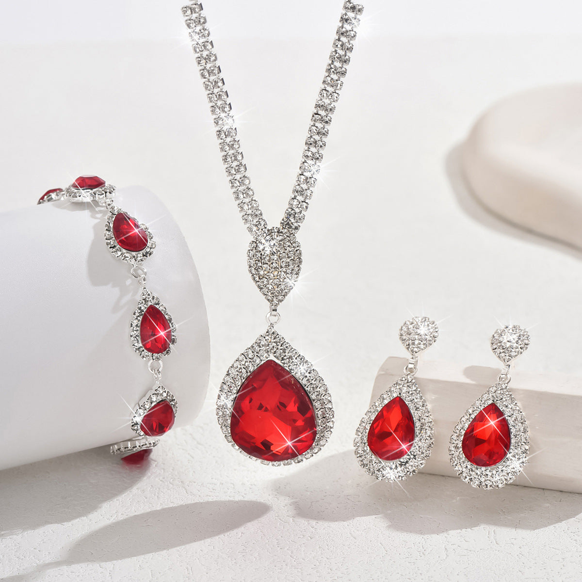 Set di gioielli Thalira Bloodwynne | Oro bianco