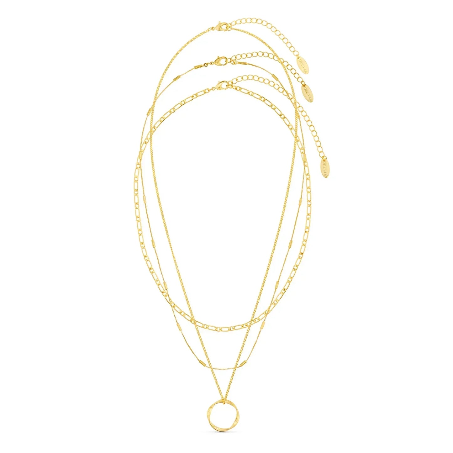 Collana cerchio aperto a tre file | Oro bianco