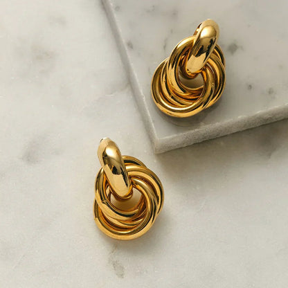 Orecchini Statement Interlocking | Oro bianco