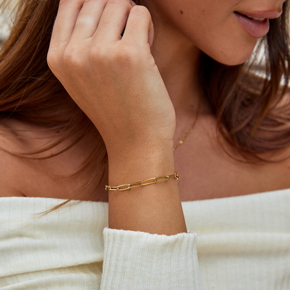Bracciale oro a clip