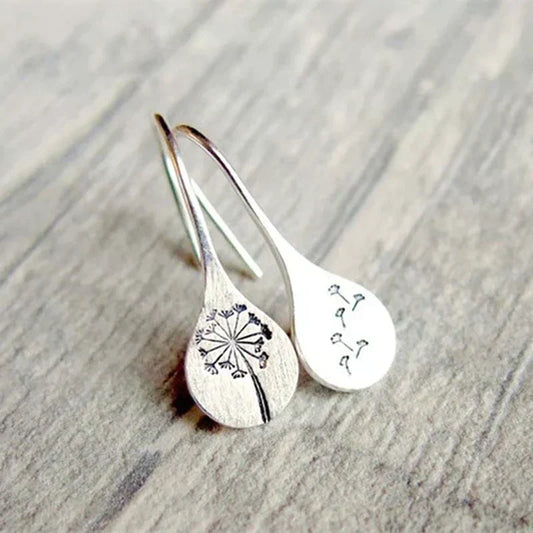 Orecchini a fiore vintage in argento 925