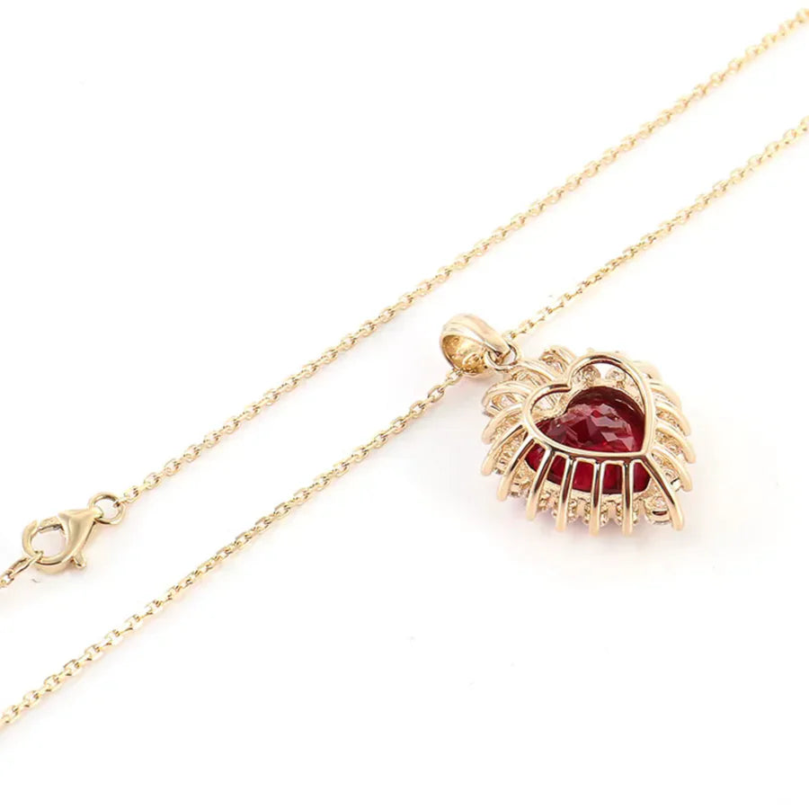 Collana con Gemme Rubino e Moissanite