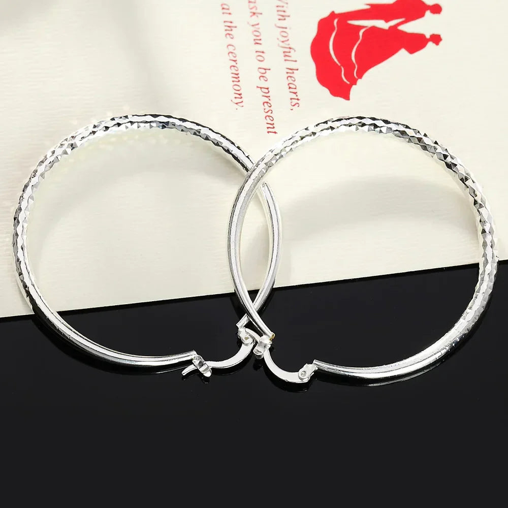 Orecchini a cerchio in argento sterling
