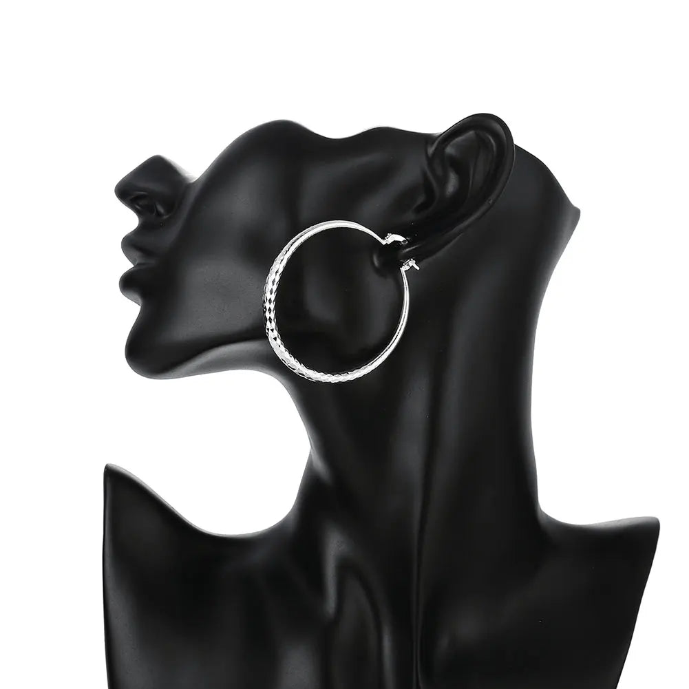 Orecchini a cerchio in argento sterling