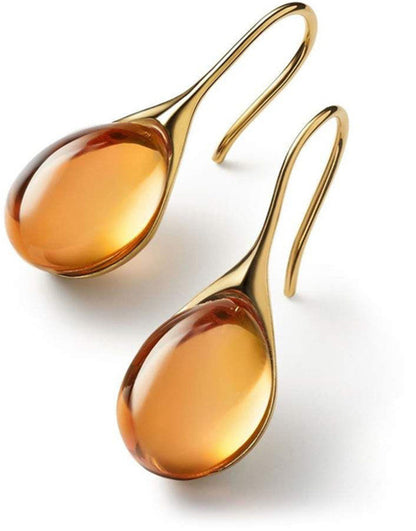 Orecchini goccia cristallo in oro e argento