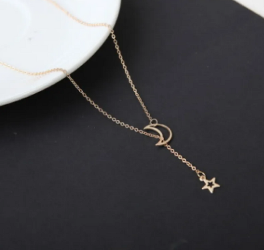 Collana Corta Luna Stella