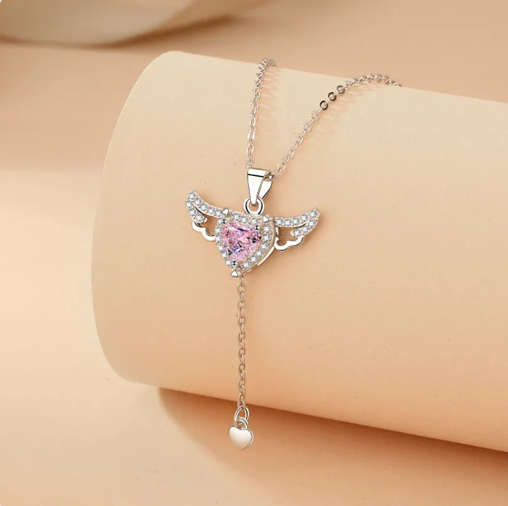 Collana Ali d'Angelo Cuore di Cupido