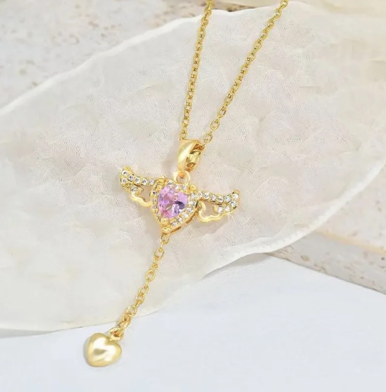 Collana Ali d'Angelo Cuore di Cupido