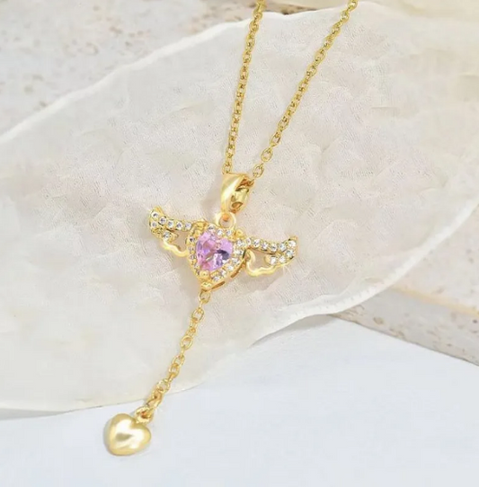 Collana Ali d'Angelo Cuore di Cupido