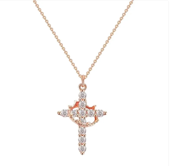 Collana Corona Croce Rotabile