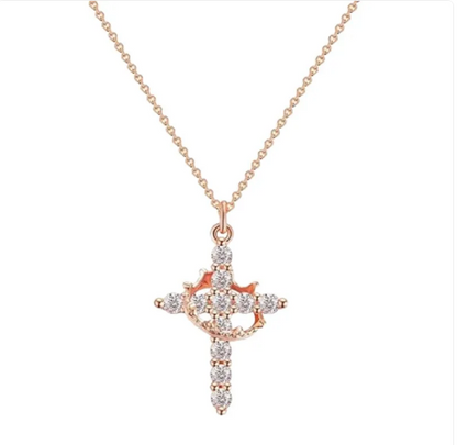 Collana Corona Croce Rotabile