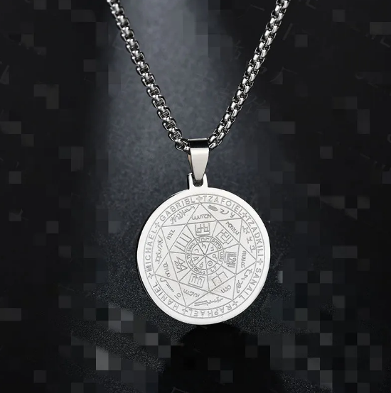 Collana con Ciondolo Angelo Sei Stelle Tritone