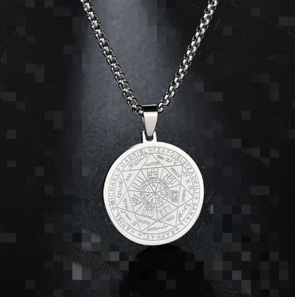 Collana con Ciondolo Angelo Sei Stelle Tritone
