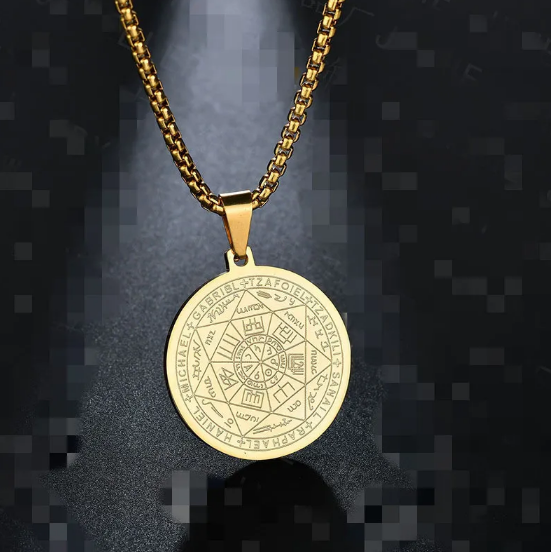 Collana con Ciondolo Angelo Sei Stelle Tritone