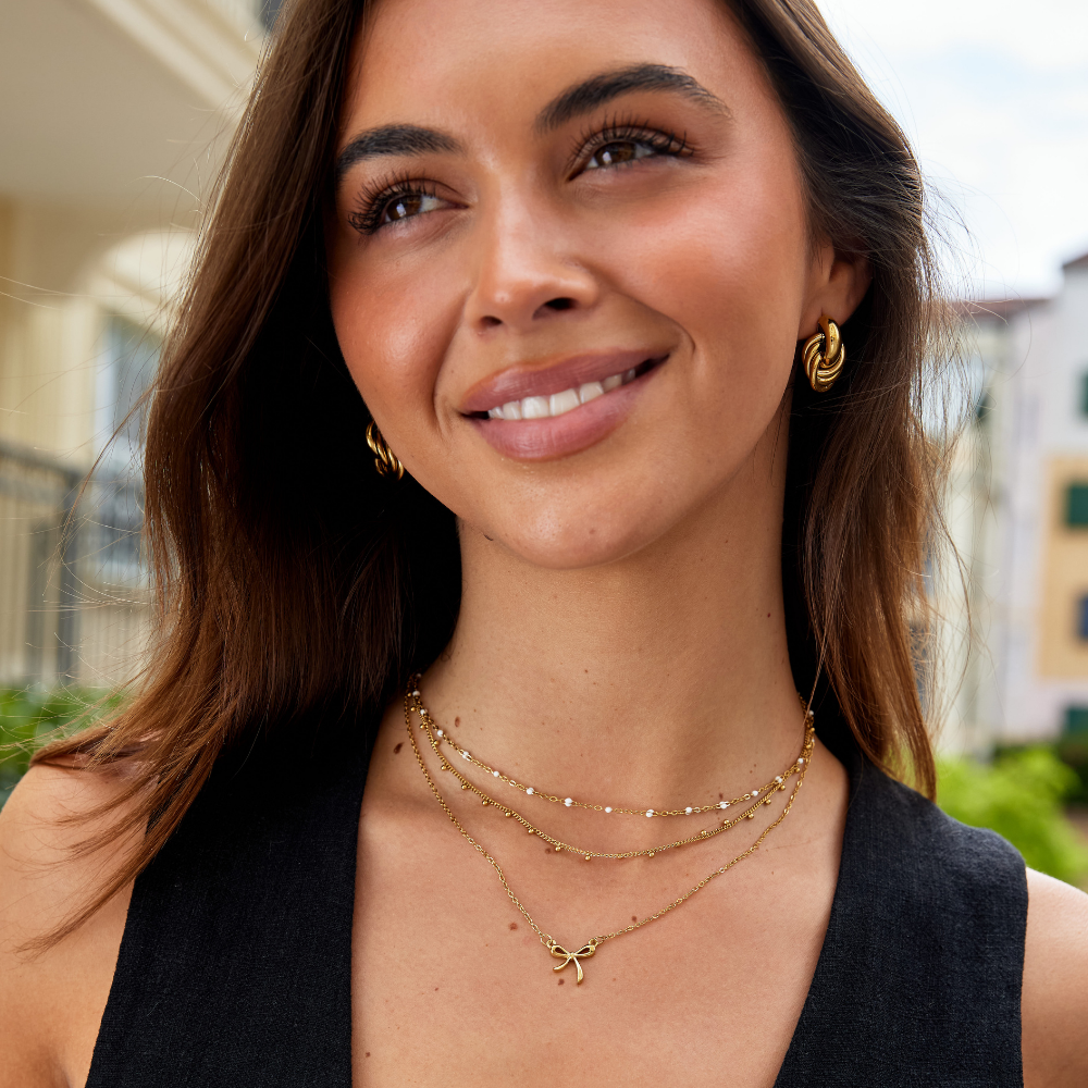 Collana di perle bianche classica