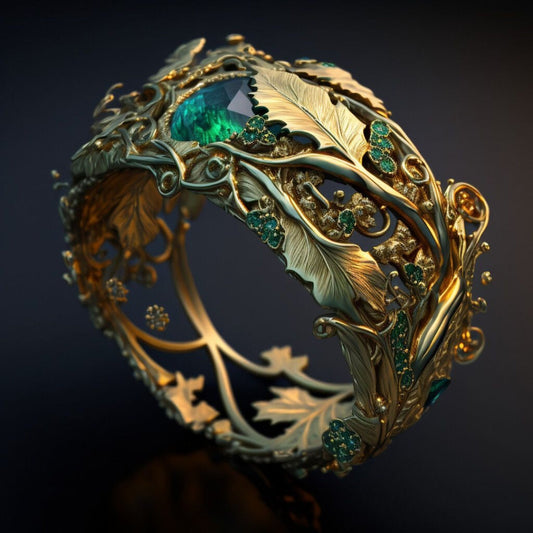 Anello cavo terra di cristallo esotico