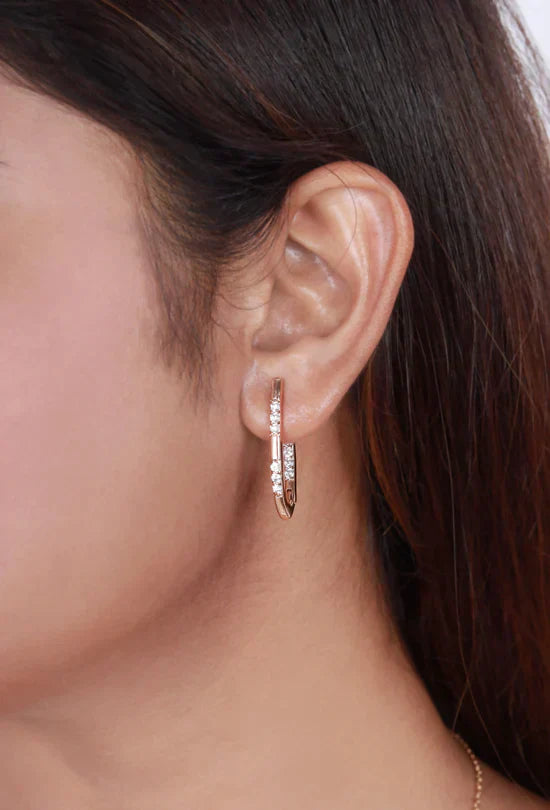 Orecchini lunghi placcati oro 18 carati