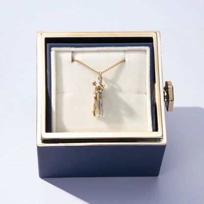 Collana Scatola Rosa e Abbraccio