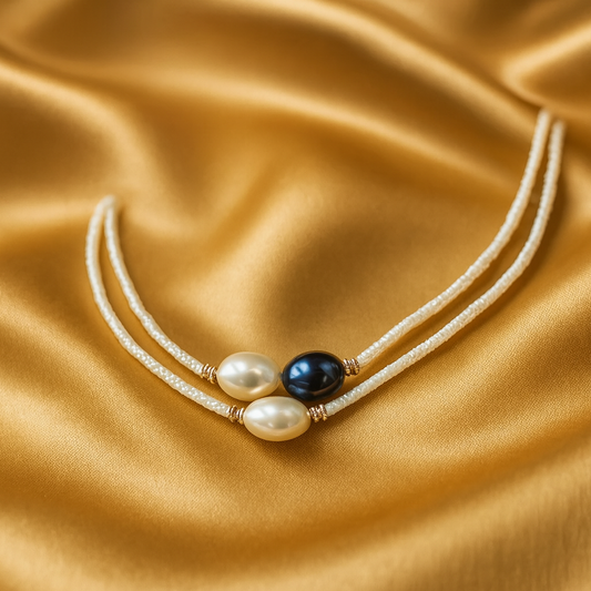 Collana Dichiarazione di Perle Monocromatiche