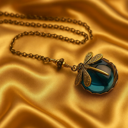 Collana con Ciondolo Libellula Vintage