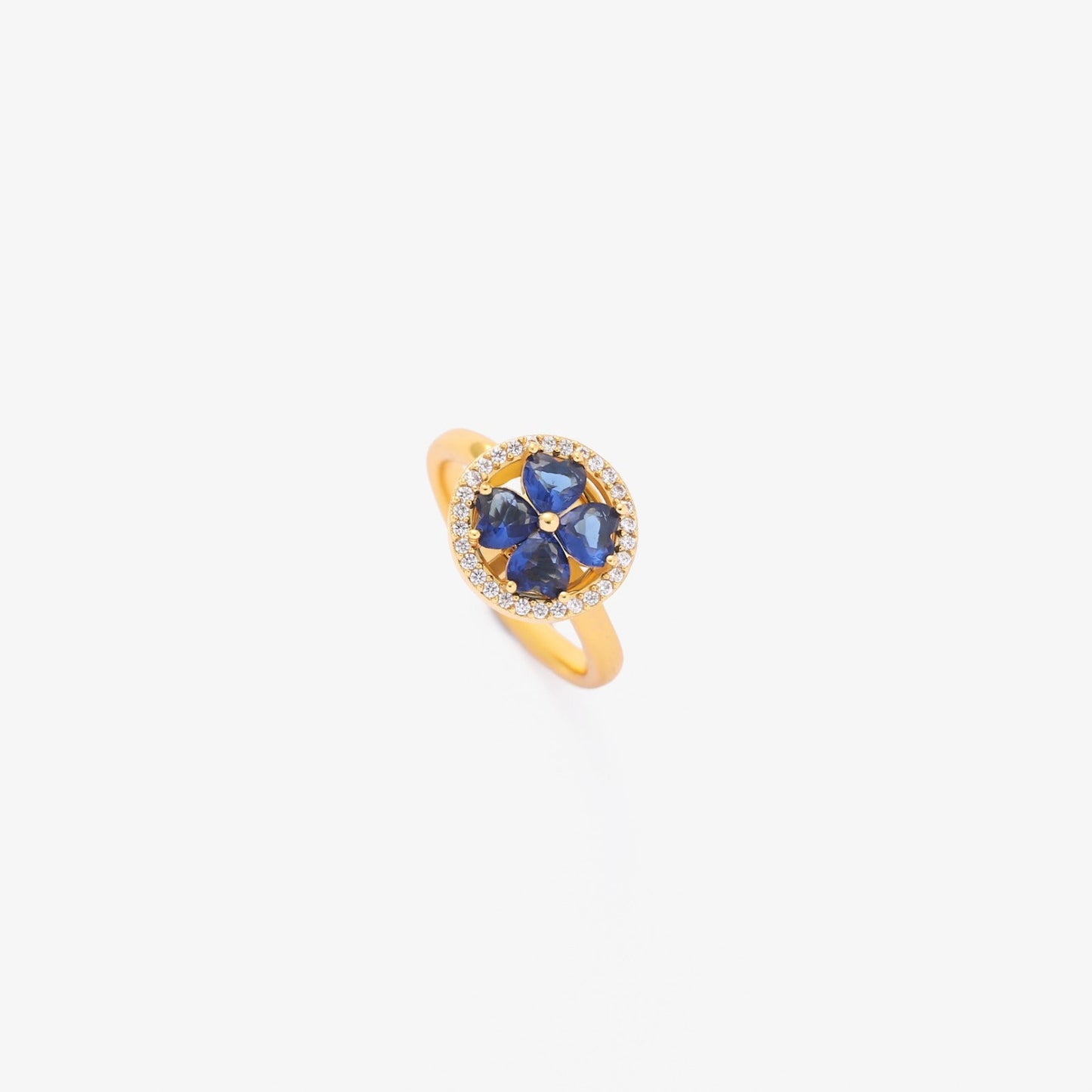 Anello girevole cuori di zaffiro | Oro