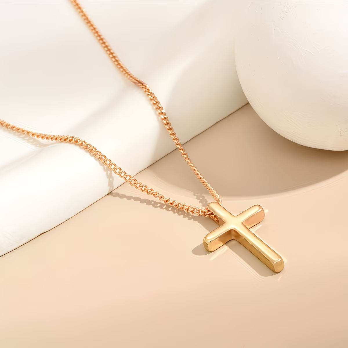 Collana croce placcata oro