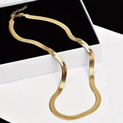 Collana a Catena Cubana in Acciaio Inossidabile Lama da 5mm