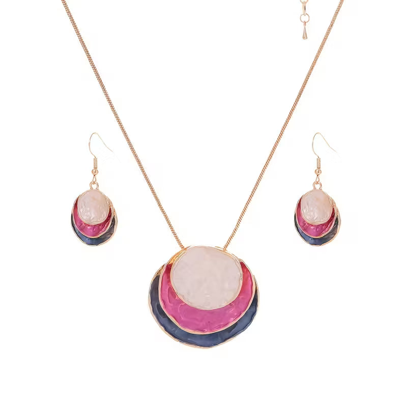 Set collana e orecchini bohémien smaltato