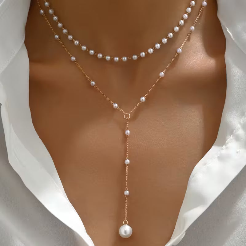 Collana elegante a doppio strato