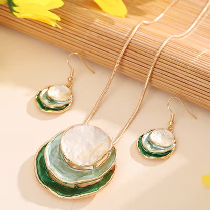 Set collana e orecchini bohémien smaltato
