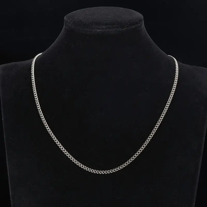 Collana a Catena a Maglie Cubane in Acciaio Inossidabile 3mm – Elegante e Ipoallergenica