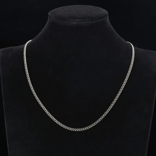 Collana a Catena a Maglie Cubane in Acciaio Inossidabile 3mm – Elegante e Ipoallergenica