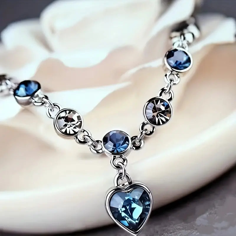 Bracciale bagliore Ocean Heart | Oro bianco