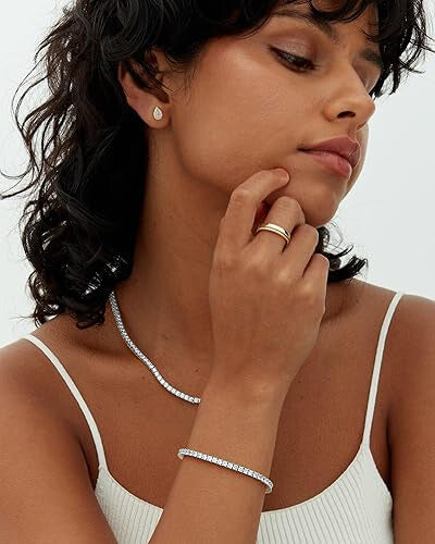 Bracciale tennis | Oro bianco