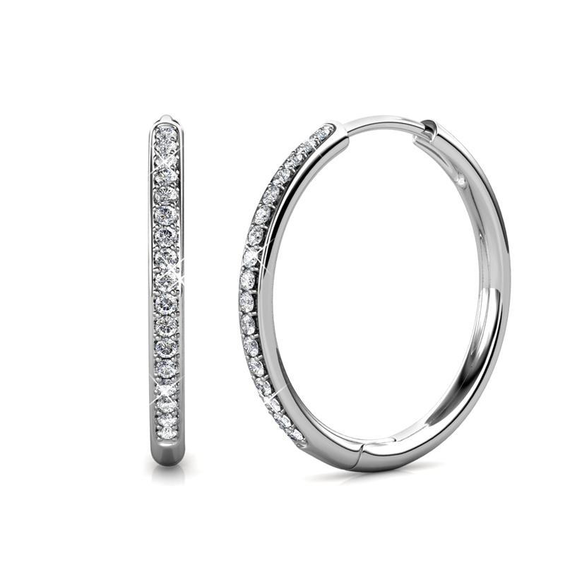 Orecchini pavé Sorel | Oro bianco