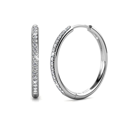 Orecchini pavé Sorel | Oro bianco
