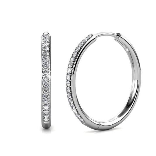 Orecchini pavé Sorel | Oro bianco