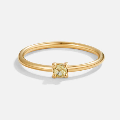 Anelli d'oro con pietra di nascita