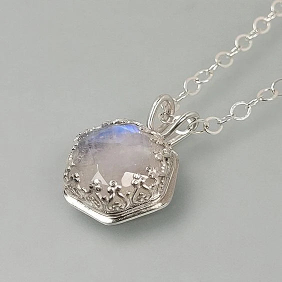 Collana con Cristallo Bianco Vintage