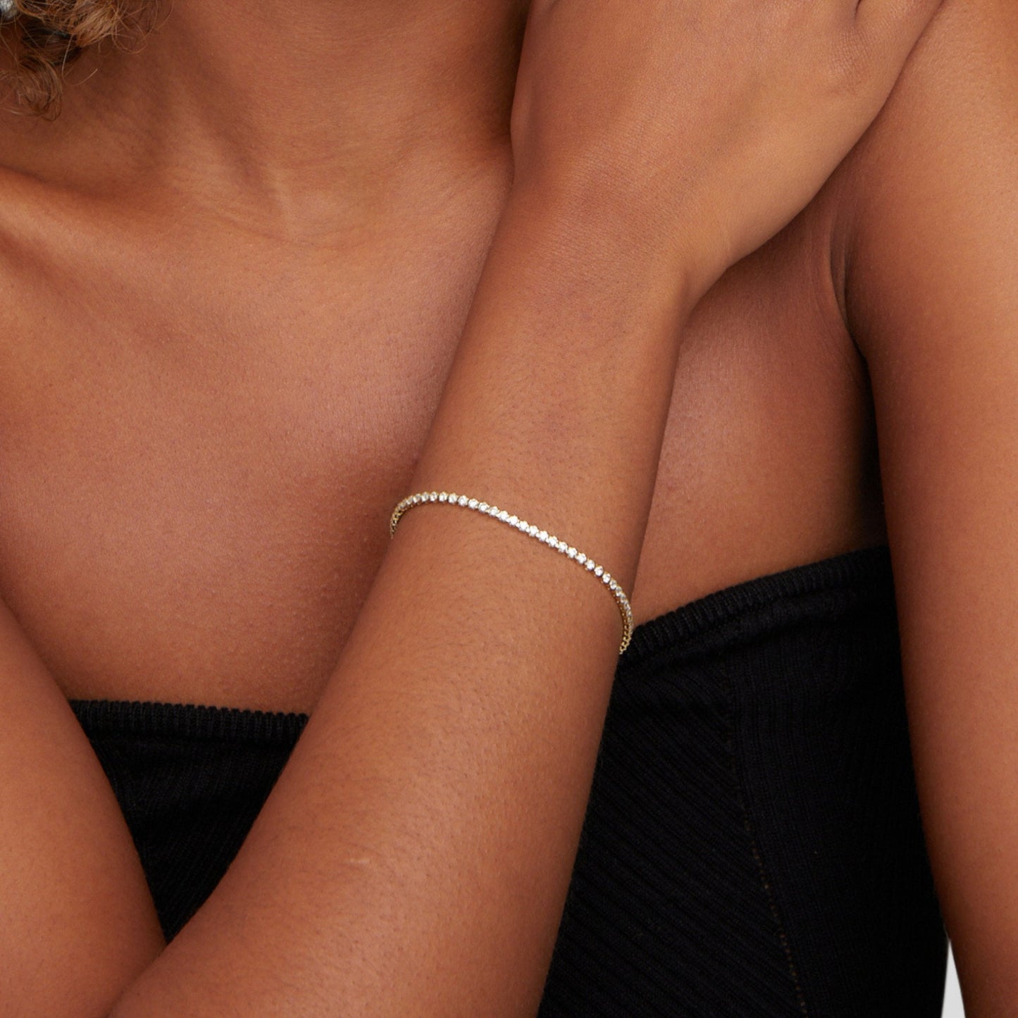 Bracciale tennis oro Cordelia