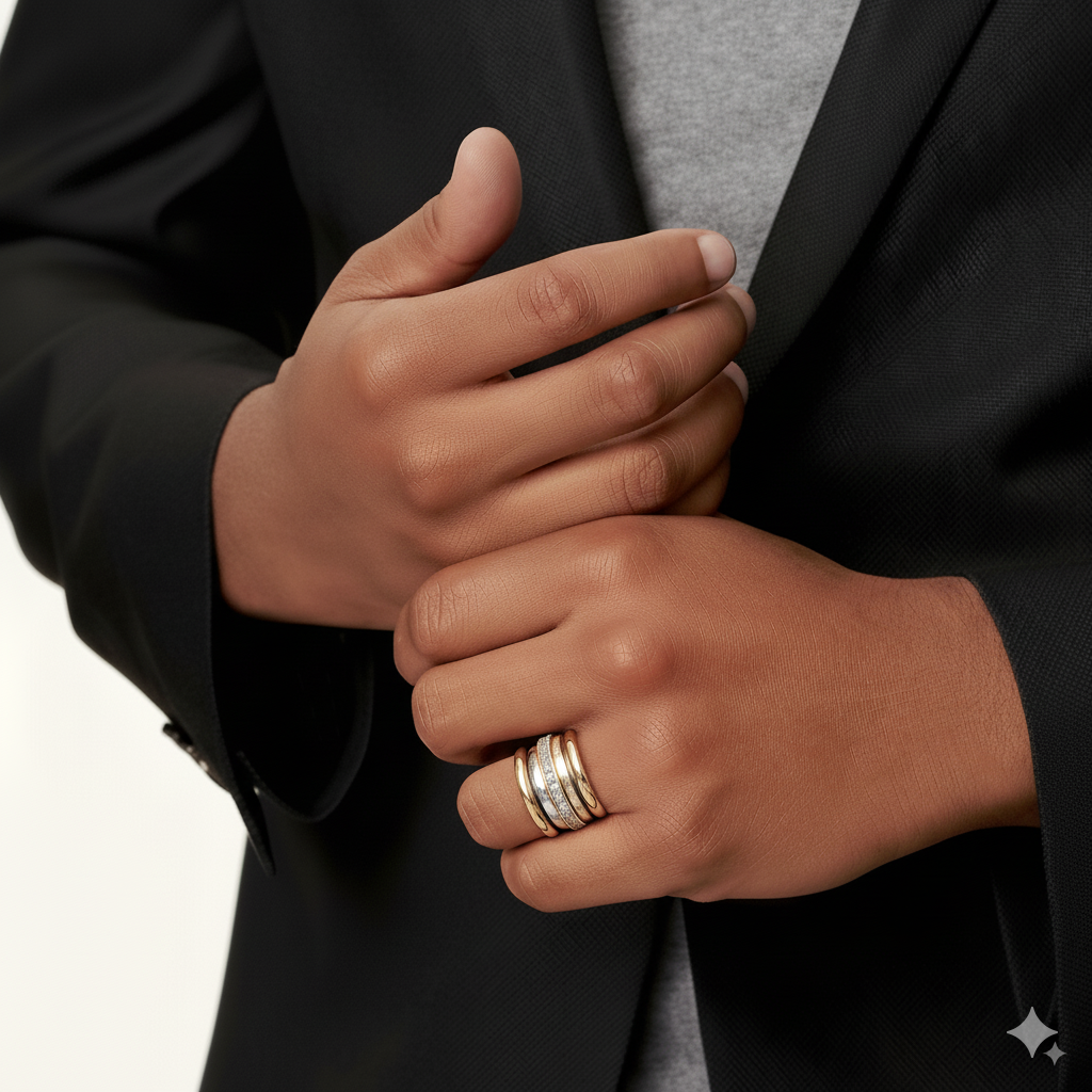 Anello Vintage in oro e argento