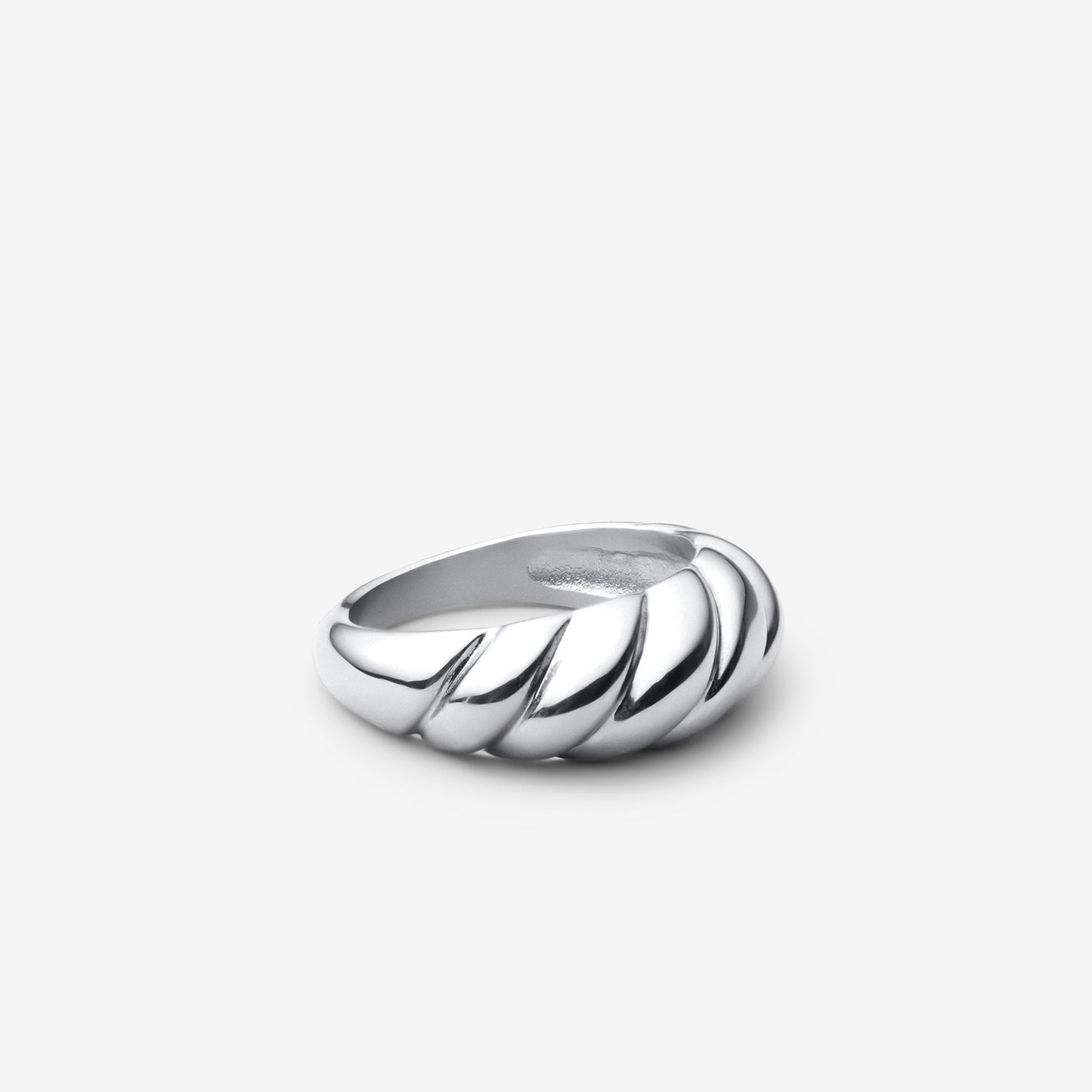 Anello Croissant | Oro bianco