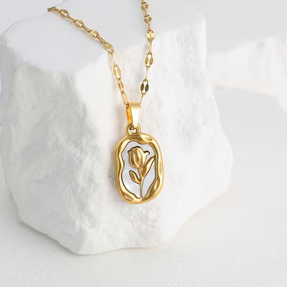 Collana con Ciondolo Eleganza Rosa