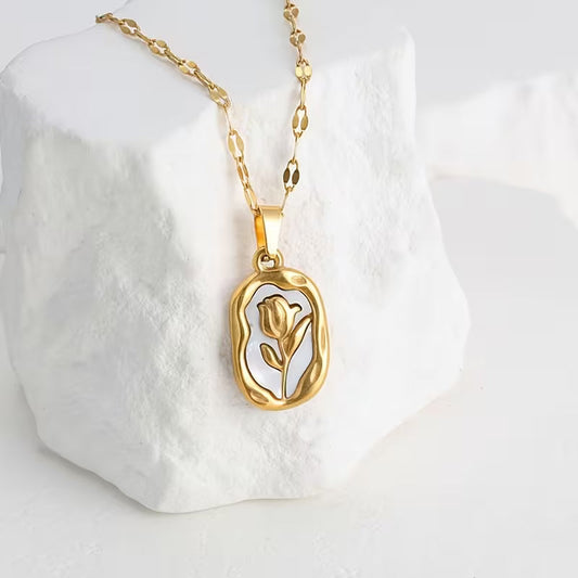 Collana con Ciondolo Eleganza Rosa