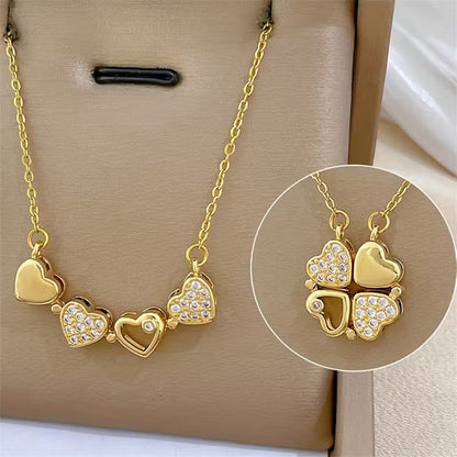 Collana con Ciondolo Cuore Traforato Senza Tempo