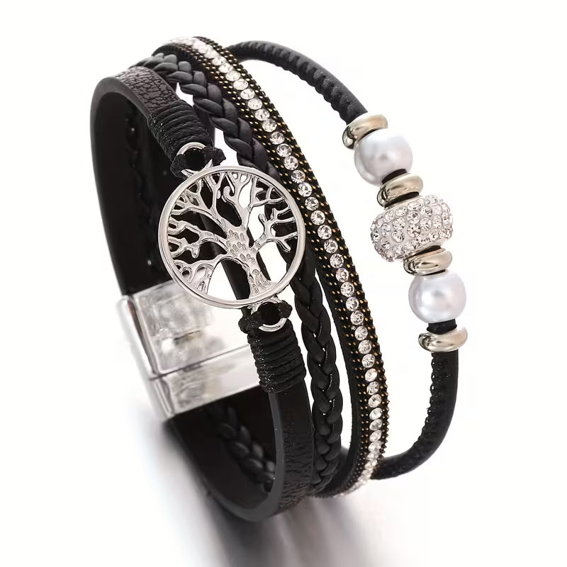 Elegante bracciale multistrato Albero della Vita
