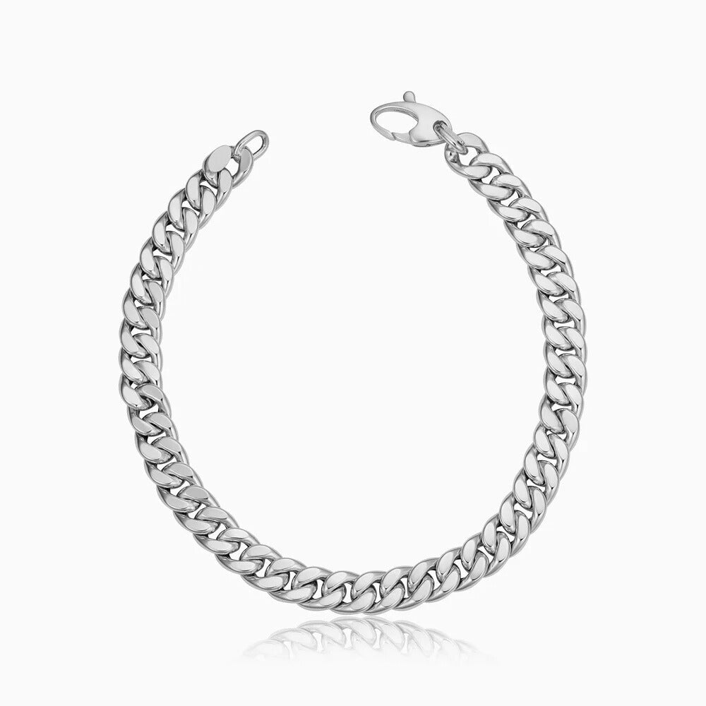 Bracciale Estate Cuban | Oro bianco