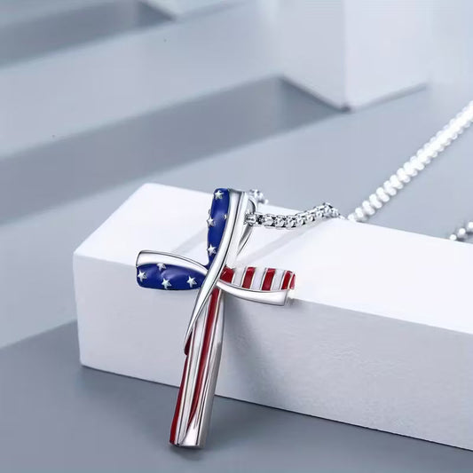 Collana con Ciondolo Croce Libertà Eterna